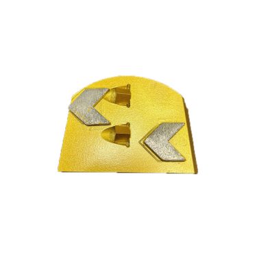 Ailette de ponçage 2 x 1/4 PCD pointe vers le haut + 2 segments flèche
