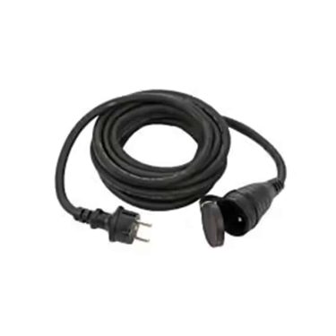 Prolongateur électrique professionnel noir NF – 5 m HO7RN-F 3G2,5 – 16A 250V – IP44