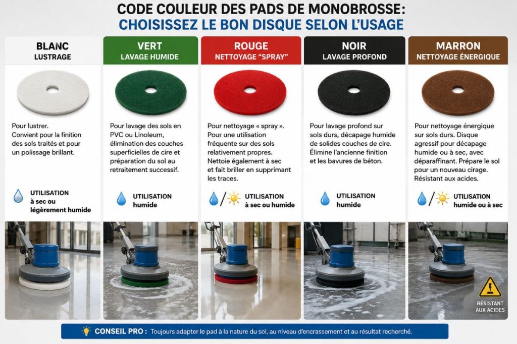couleur pad monobrosse